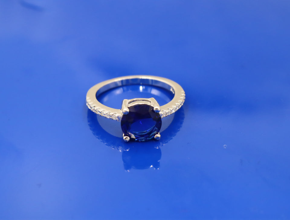 925 ITALIAN STERLING SILVER WITH GORGEOUS ROUND CUBIC ZIRCON STONE