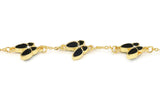 Women's Black Butterfly Bracelet with lobster clasp