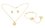 High Quality Heart Shape Design With Cubic Stone Adjustable Bangle Baby Set.