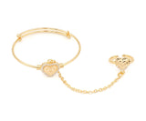 Heart Design With Cubic Stone Pendant Baby Necklace Set
