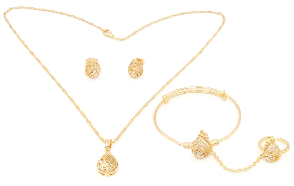 Baby Teardrop Shape Pendant Necklace Set