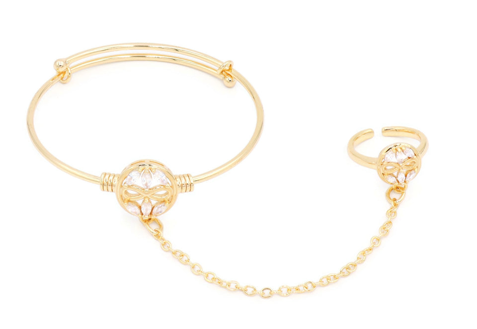 Baby Round Shape With Cubic Stone Pendant Necklace Set