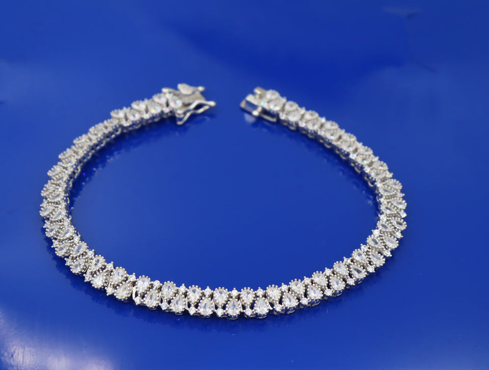 925 STERLING SIVER TENNIS BRACELET WITH CUBIC ZIRCON DESIGN