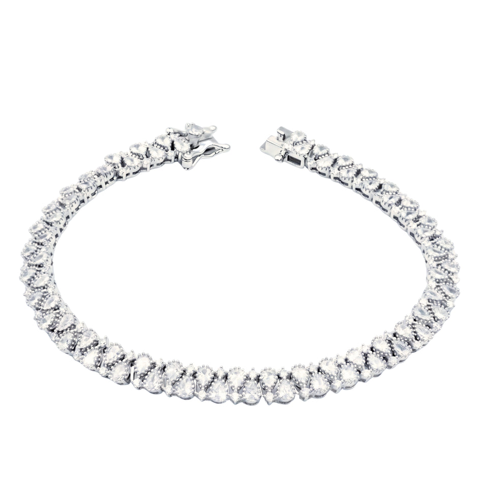 925 Sterling Silver CZ Tennis Bracelet