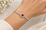 Red stone bracelet lifestyle view 1