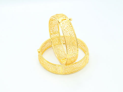 INDIAN DESIGNED 2 PIECE GOLDEN BANGLE SET