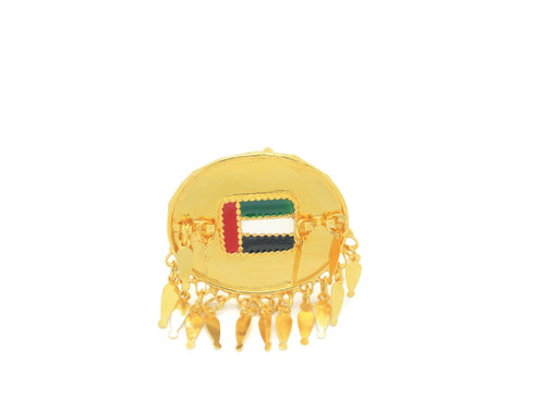 18 kt Gold Plated UAE National Day Metal Flag hair clip - Jawaherat