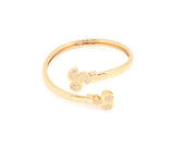 Kid's cuff Bangle with floral design and zircon studdings
