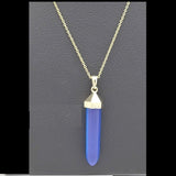 18 Kt Gold Plated Women's Necklace Simple Style Imitation Stone Bullet Pattern Elegant Accessory - Jawaherat