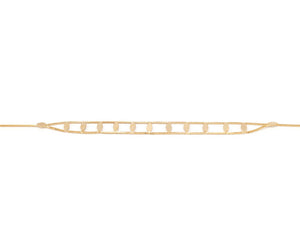 The Oval grain anklet with an unique design with gold plating