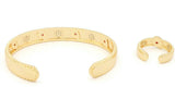 Sterling gold plated bangle and ring set