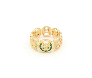 Women's Bangle and ring set with gold plating