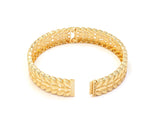 gold plated Leaf  bangle ring