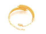 WOMEN'S GOLD PLATED DELICATE FASHION CUFF BRACELET RING