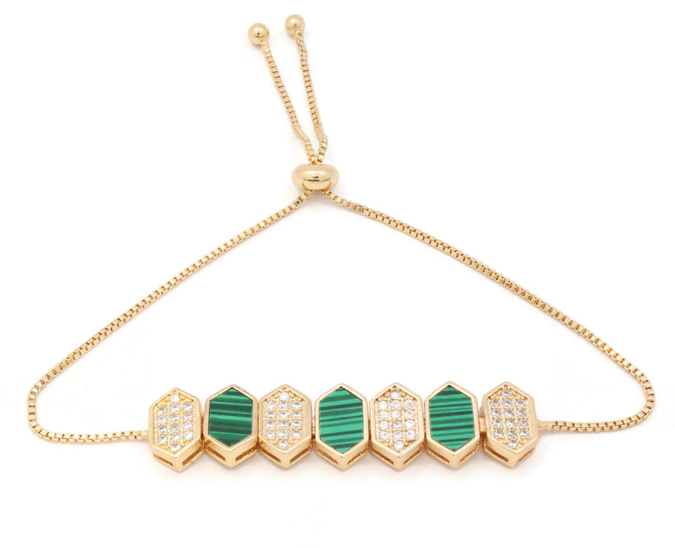 Women's bracelet, Beautiful Slider gold platted bracelet