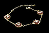 Women's Spherical design bracelet with gold plating and lobster clasp