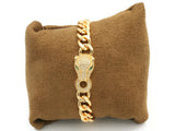 green eyed panther bracelet