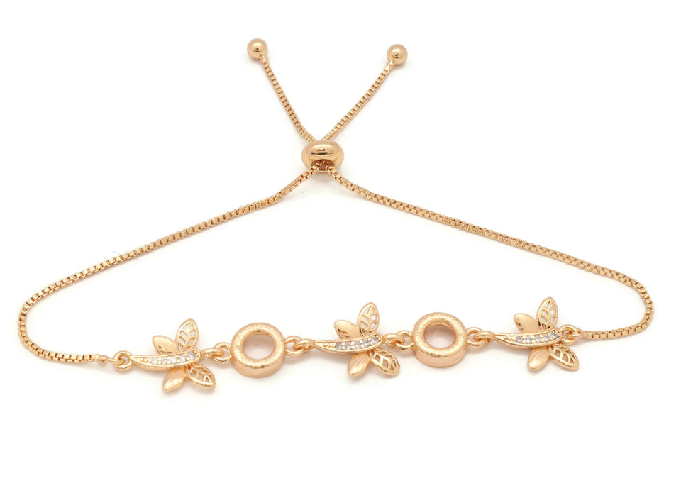 Women's bracelet butterfly design laser printed slider bracelet
