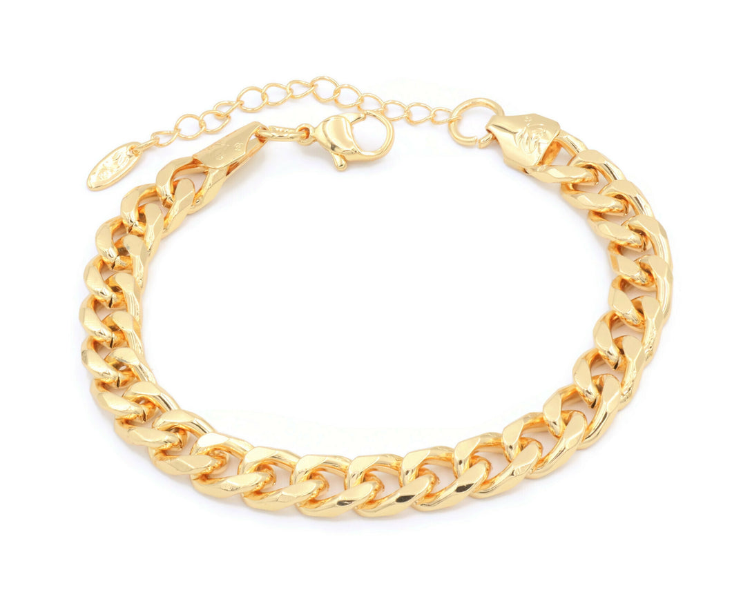 Gold plated Loop chain bracelet