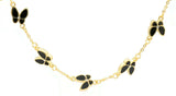 Women's Black Butterfly Bracelet with lobster clasp