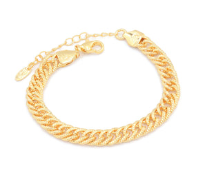 Gold plated Braid design bracelet