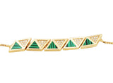 Women's bracelet Zircon and ceramic Slider gold platted bracelet