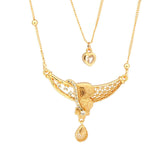 Women's Classic heart double chain pendant necklace