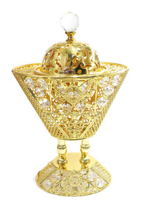 24 kt Gold Plated Charcoal Incense Burner - Jawaherat