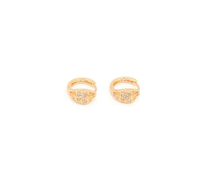 Butterfly Designed Cubic Stone Hoop Earring.