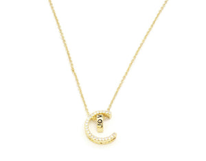 The Classic Arc love Pendant necklace studded zirconia stone