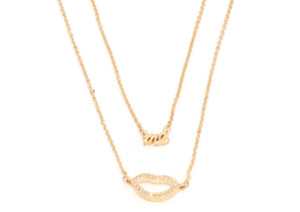 The Classic (ME) word pendant Necklace studded with Zirconia stones