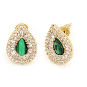 Gorgeous Emerald Pendant and Earring Set