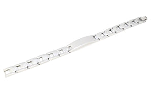 Stainless Steel men's bracelet with fold over clasp.