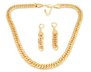 Gold plated Chain necklace set