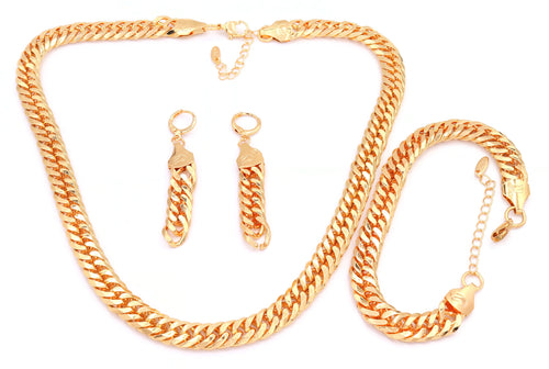 Gold plated Chain necklace set