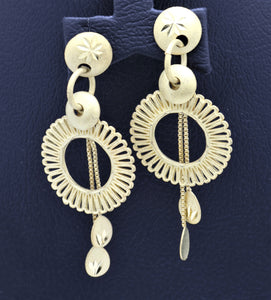 Bollywood Circular Design Chandelier Ear rings Tear-drop charms