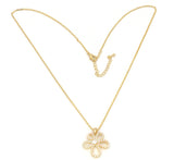 The Zircon Stone Flower Pendant studded with zircon stones, Chain Pendant with Zircon stones.