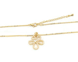 Zirconia Flower Pendant necklace with gold plating