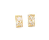 Zirconia Studded gold plated Pendant and earrings set