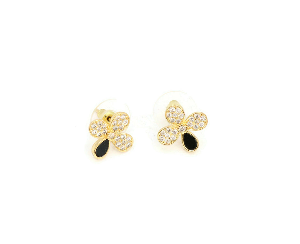 black ceramic studded pendant set