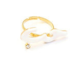 ARABIC WORD LOVE HUBB RING, WHITE