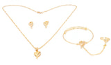 Baby High Quality Heart Shape With Cubic Pendant Necklace Set