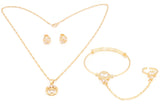 Baby Round Shape With Cubic Stone Pendant Necklace Set
