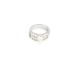 Zirconia studded rhodium plated Wedding ring