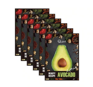 Quret Beauty Recipe Mask - Avocado [Lifting] ( Set Of 6 pcs)
