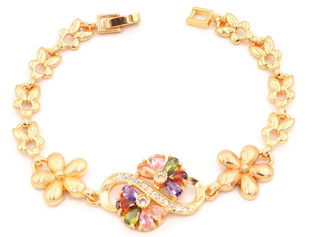 Infinity Flower zirconia bracelet