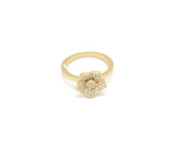 18kt Flower fashion Cuff bracelet  Cubic stones
