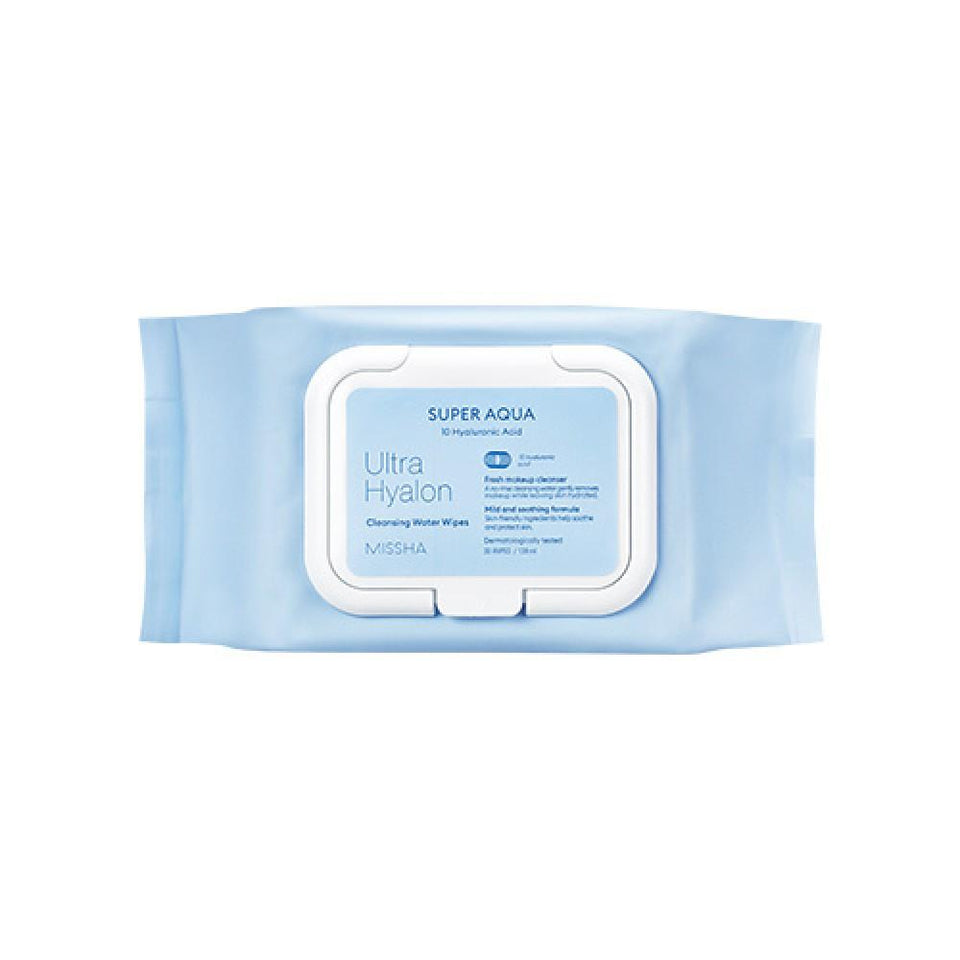 MISSHA SUPER AQUA ULTRA HYALRON CLEANSING WATER WIPES