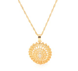 Spherical leaf pendant  Zirconia Studding's