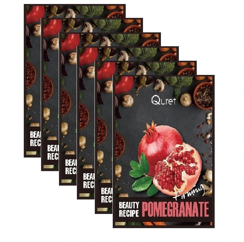 Quret Beauty Recipe Pomegranate Mask (6 piece Set)